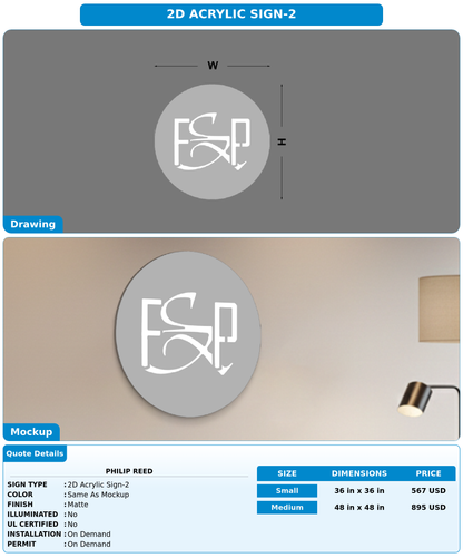 CUSTOM MOCKUP SIGN FOR Philip Reed
