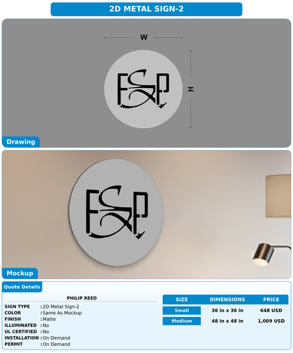CUSTOM MOCKUP SIGN FOR Philip Reed