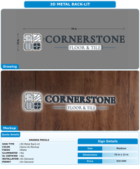 CUSTOM MOCKUP SIGN FOR Amanda Proulx
