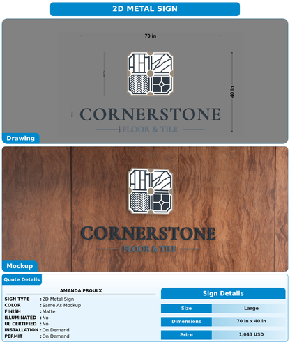 CUSTOM MOCKUP SIGN FOR Amanda Proulx