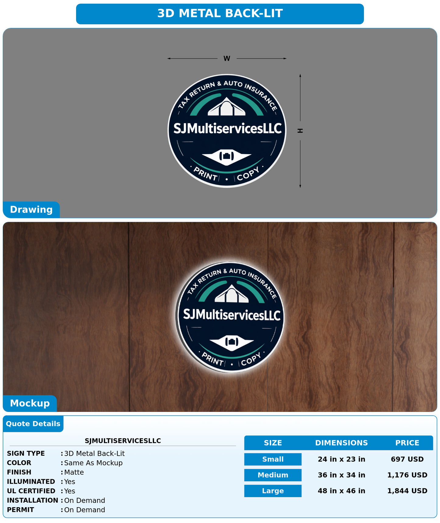CUSTOM MOCKUP SIGN FOR SJMultiservicesLLC