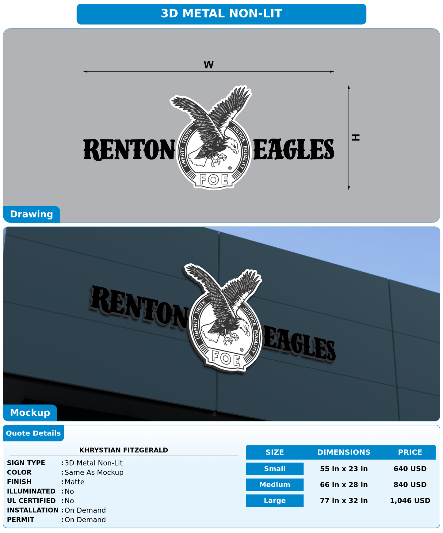 CUSTOM MOCKUP SIGN FOR Khrystian Fitzgerald