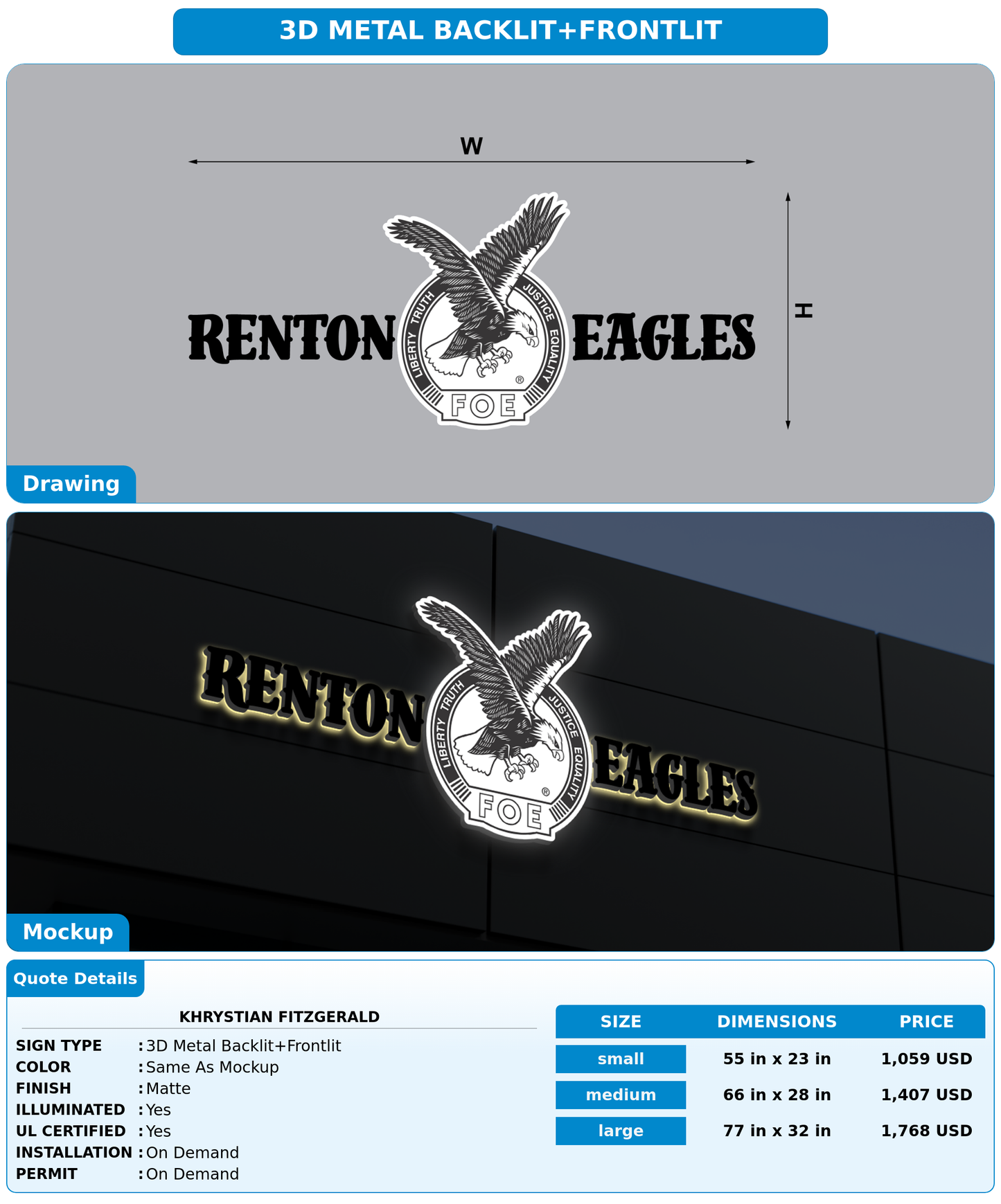 CUSTOM MOCKUP SIGN FOR Khrystian Fitzgerald
