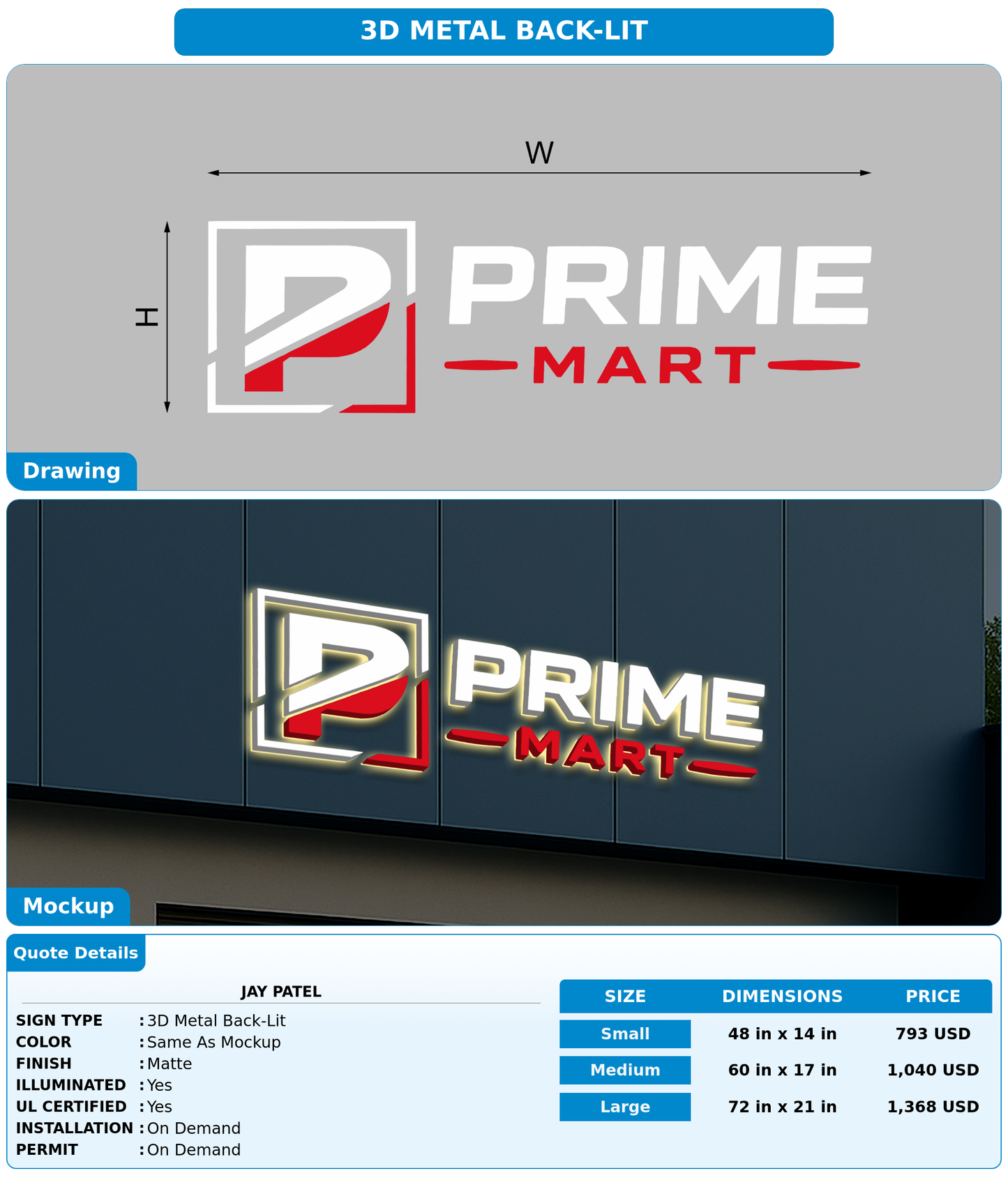 CUSTOM MOCKUP SIGN FOR Jay Patel