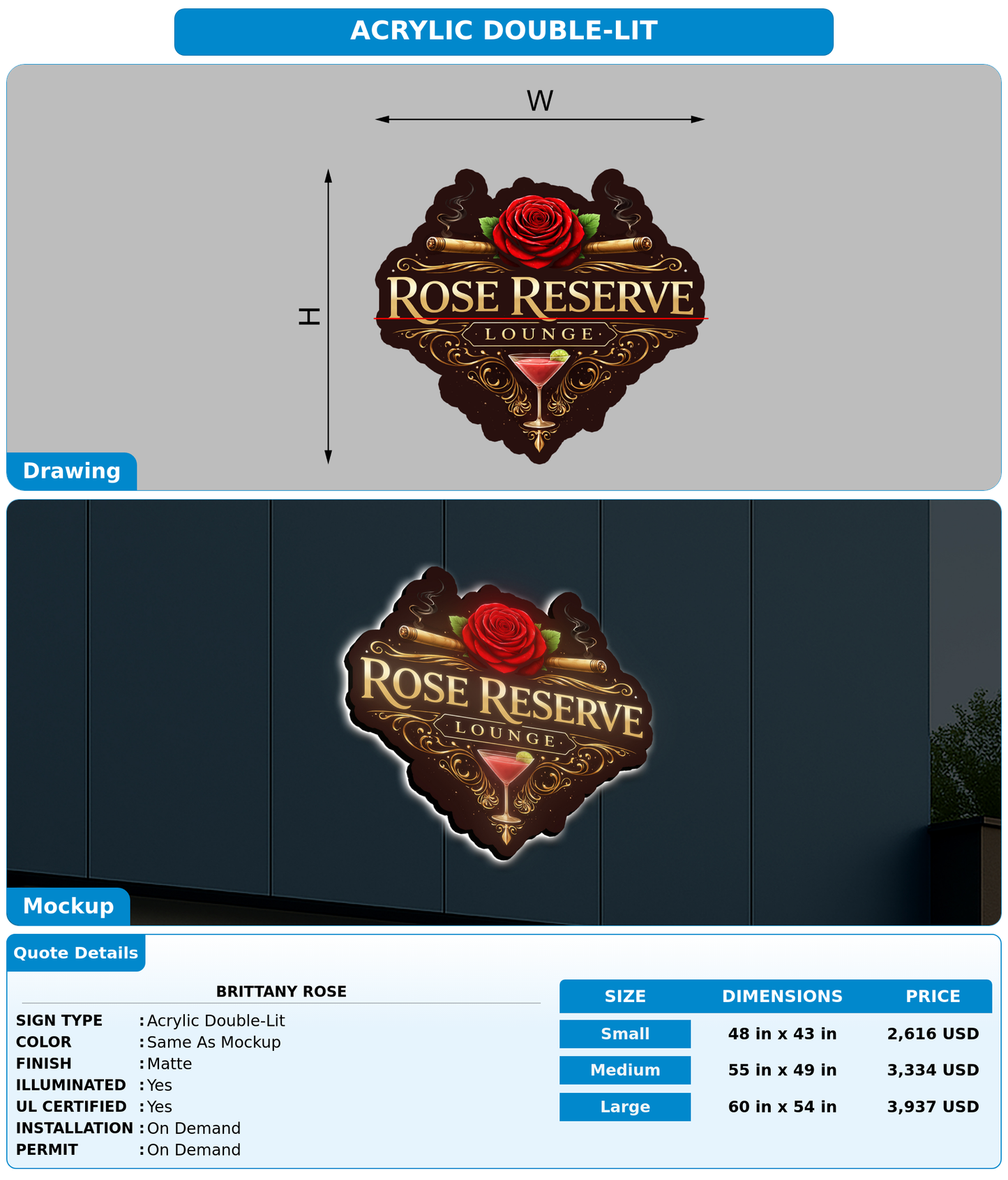 CUSTOM MOCKUP SIGN FOR Brittany Rose