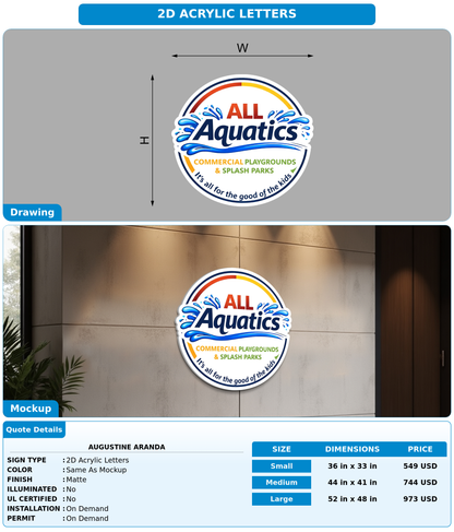 CUSTOM MOCKUP SIGN FOR Augustine Aranda