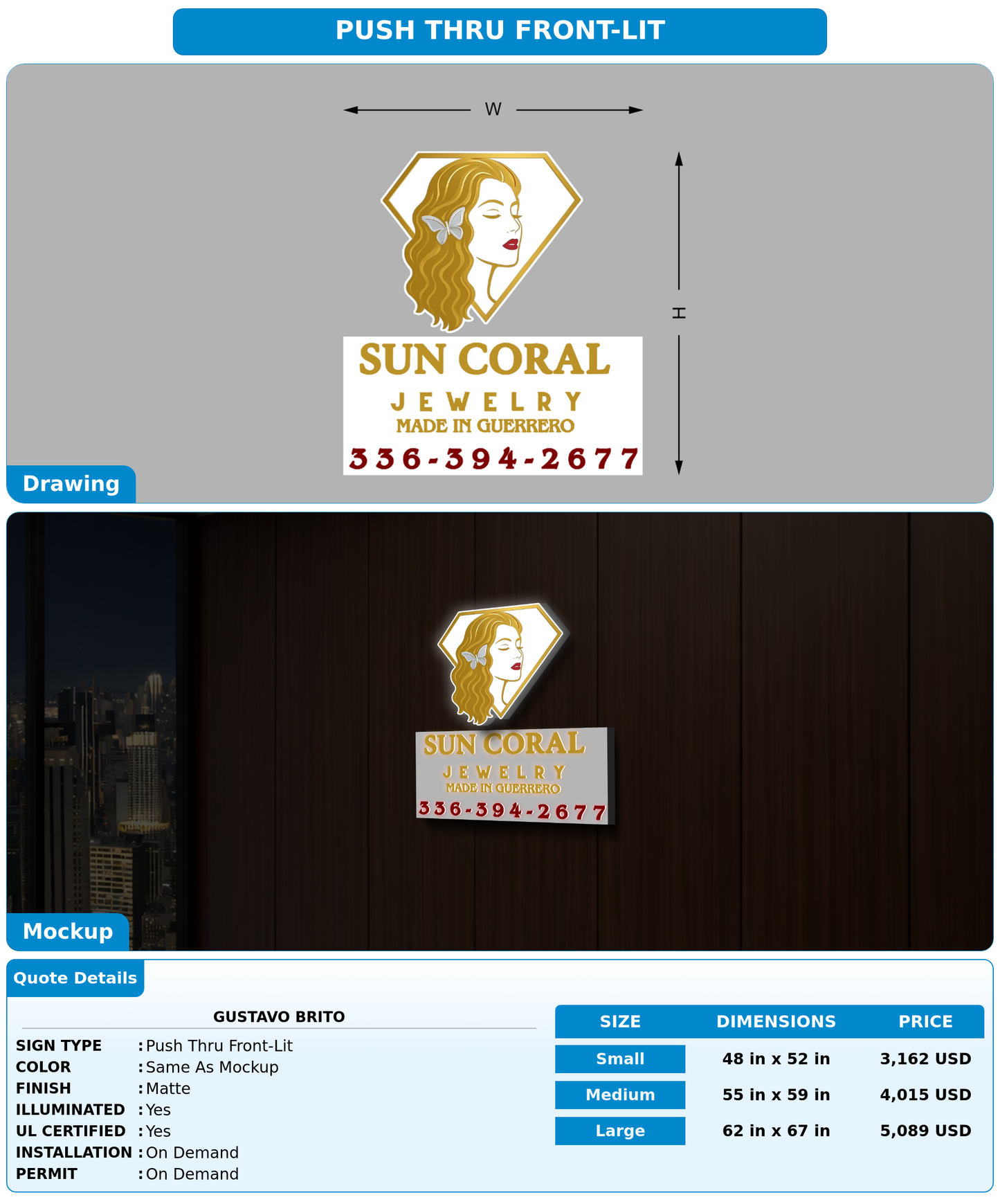 CUSTOM MOCKUP SIGN FOR Gustavo Brito