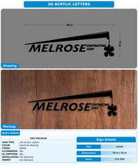 CUSTOM MOCKUP SIGN FOR Eric Melrose