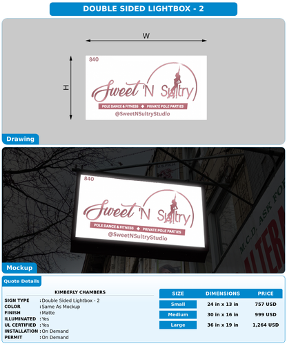 CUSTOM MOCKUP SIGN FOR Kimberly Chambers
