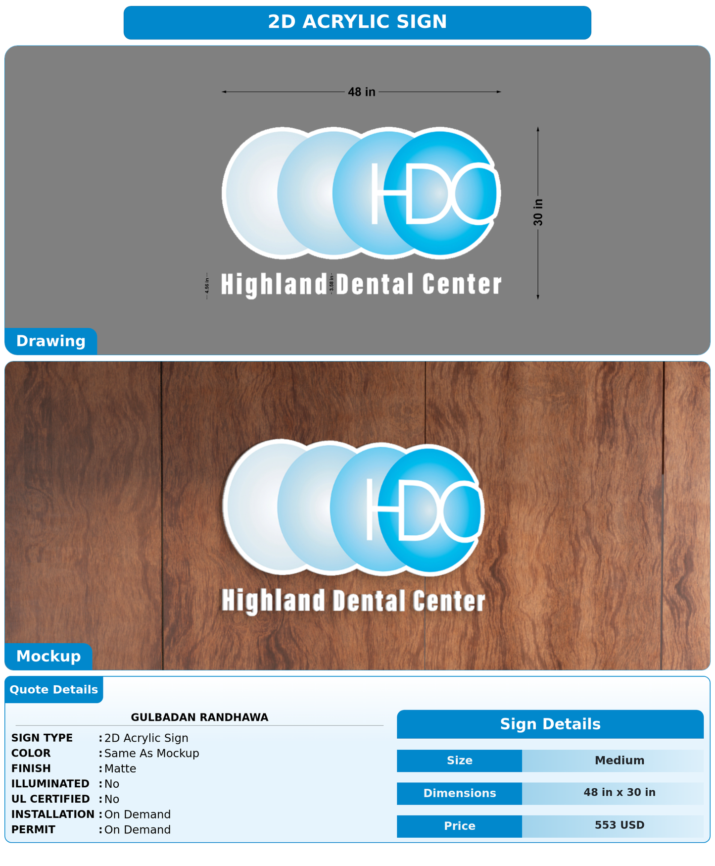 CUSTOM MOCKUP SIGN FOR Gulbadan Randhawa