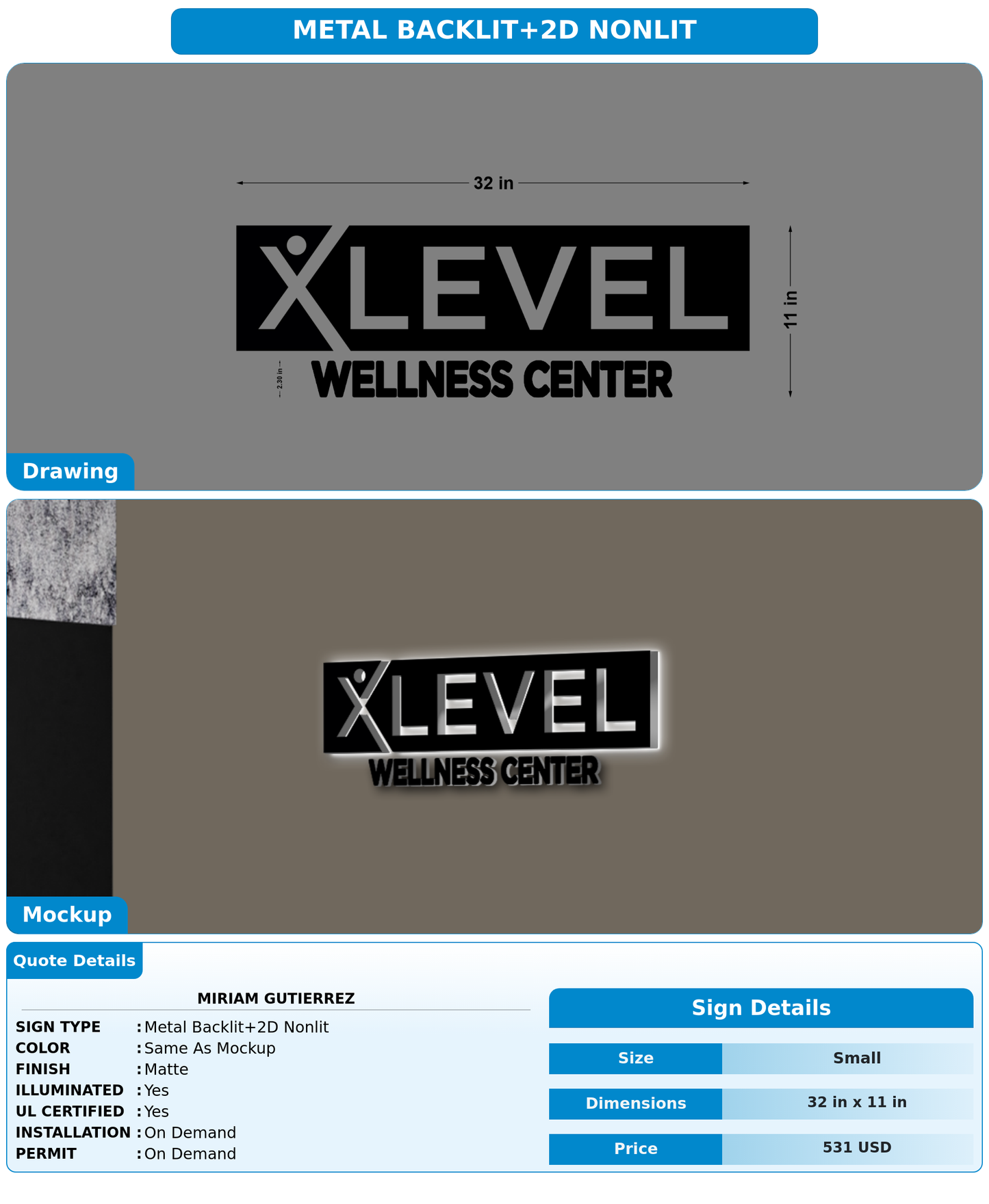 CUSTOM MOCKUP SIGN FOR MIRIAM GUTIERREZ