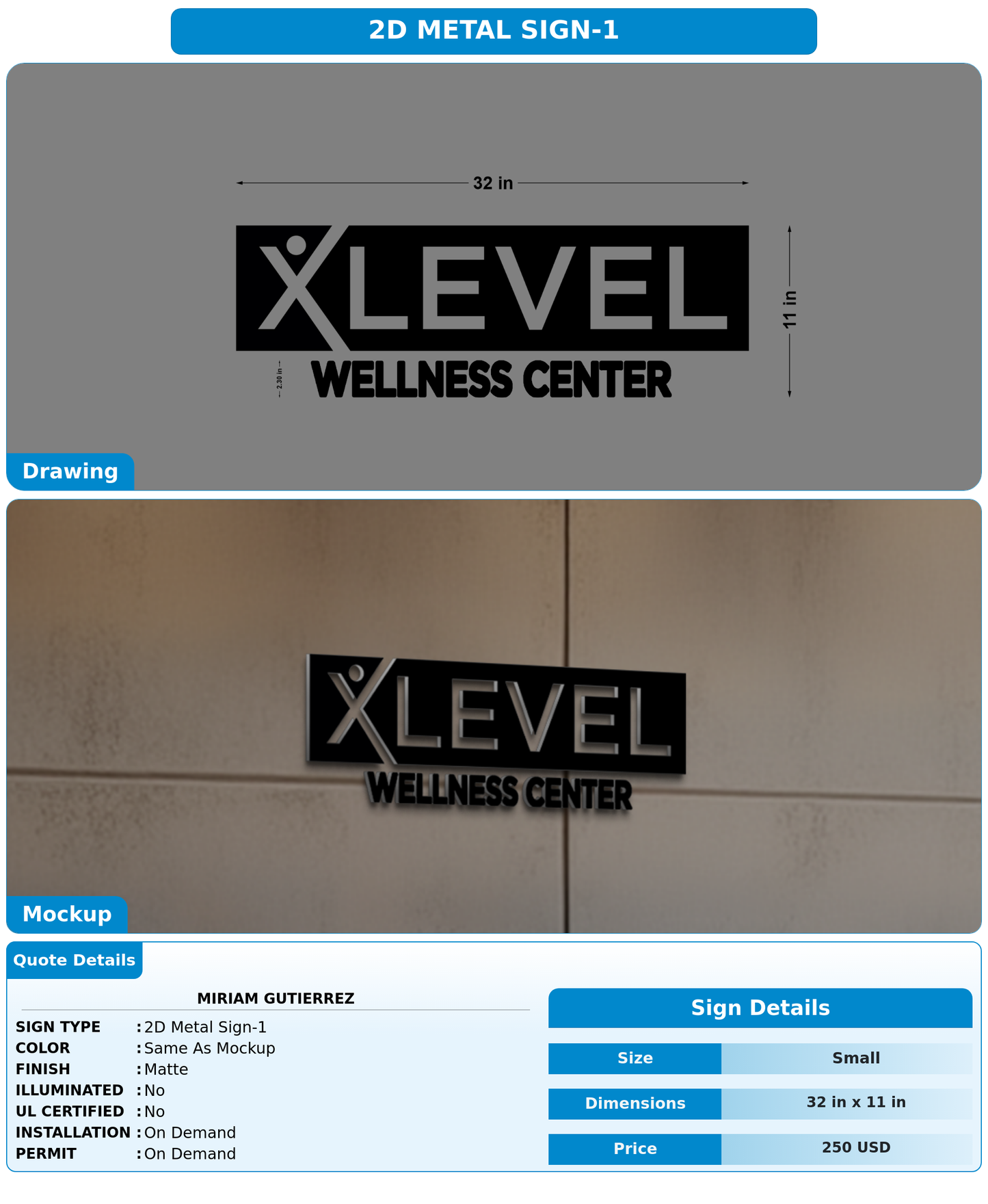 CUSTOM MOCKUP SIGN FOR MIRIAM GUTIERREZ