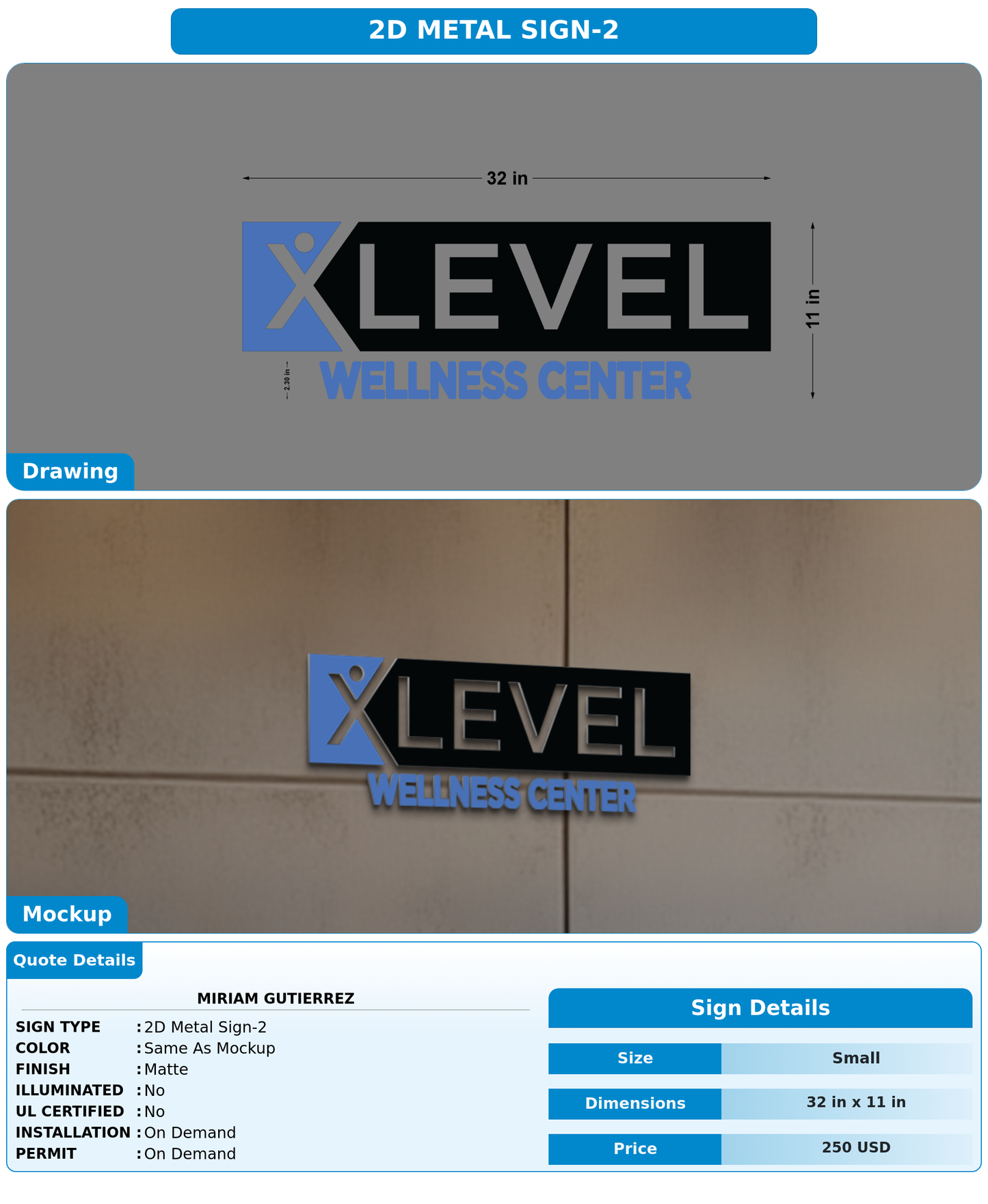 CUSTOM MOCKUP SIGN FOR MIRIAM GUTIERREZ