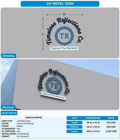 CUSTOM MOCKUP SIGN FOR Charlie  Martin