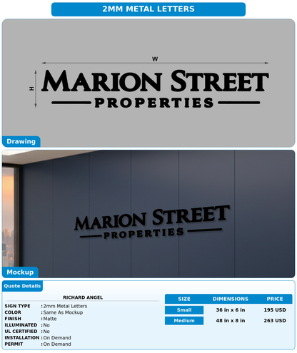 CUSTOM MOCKUP SIGN FOR Richard Angel