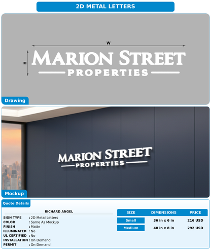 CUSTOM MOCKUP SIGN FOR Richard Angel