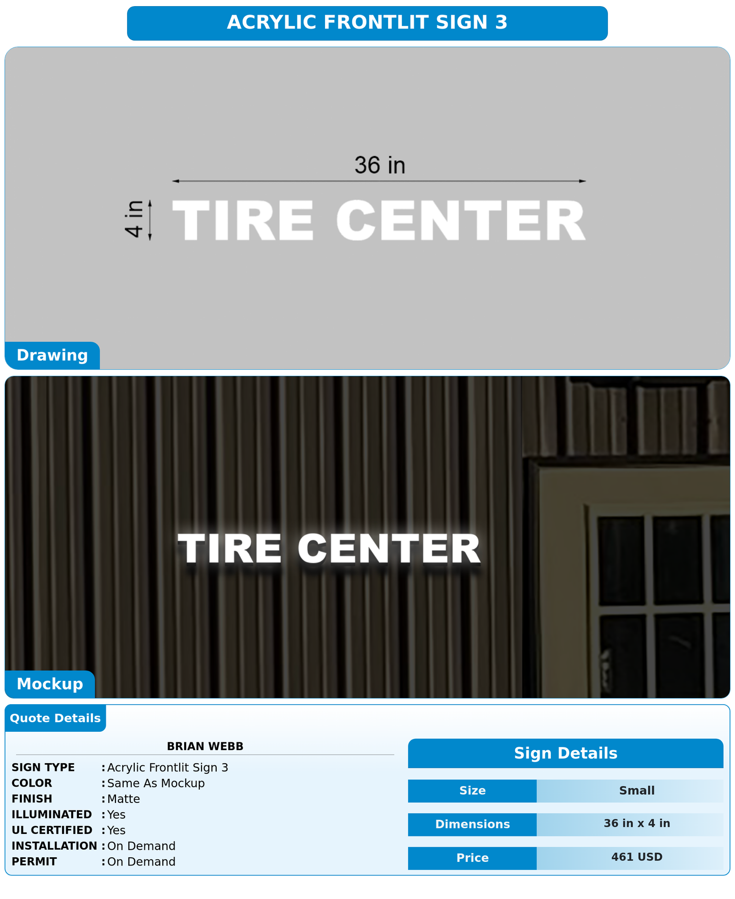CUSTOM MOCKUP SIGN FOR Brian Webb