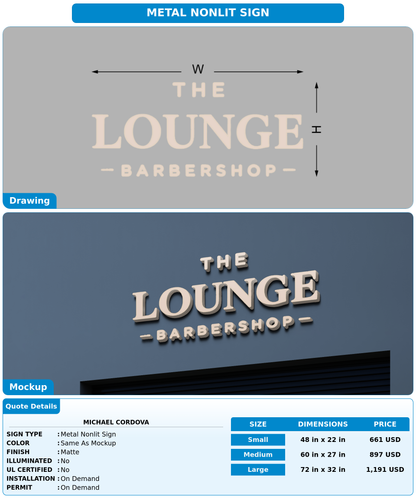 CUSTOM MOCKUP SIGN FOR Michael Cordova