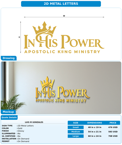 CUSTOM MOCKUP SIGN FOR Luis M Gonzales