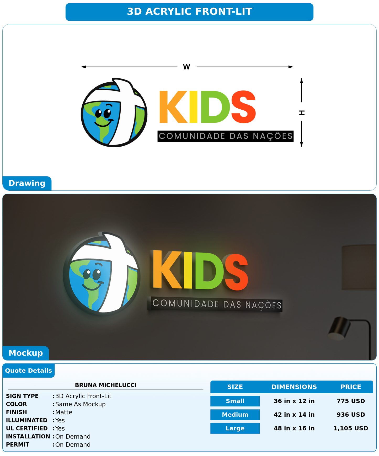 CUSTOM MOCKUP SIGN FOR Bruna Michelucci