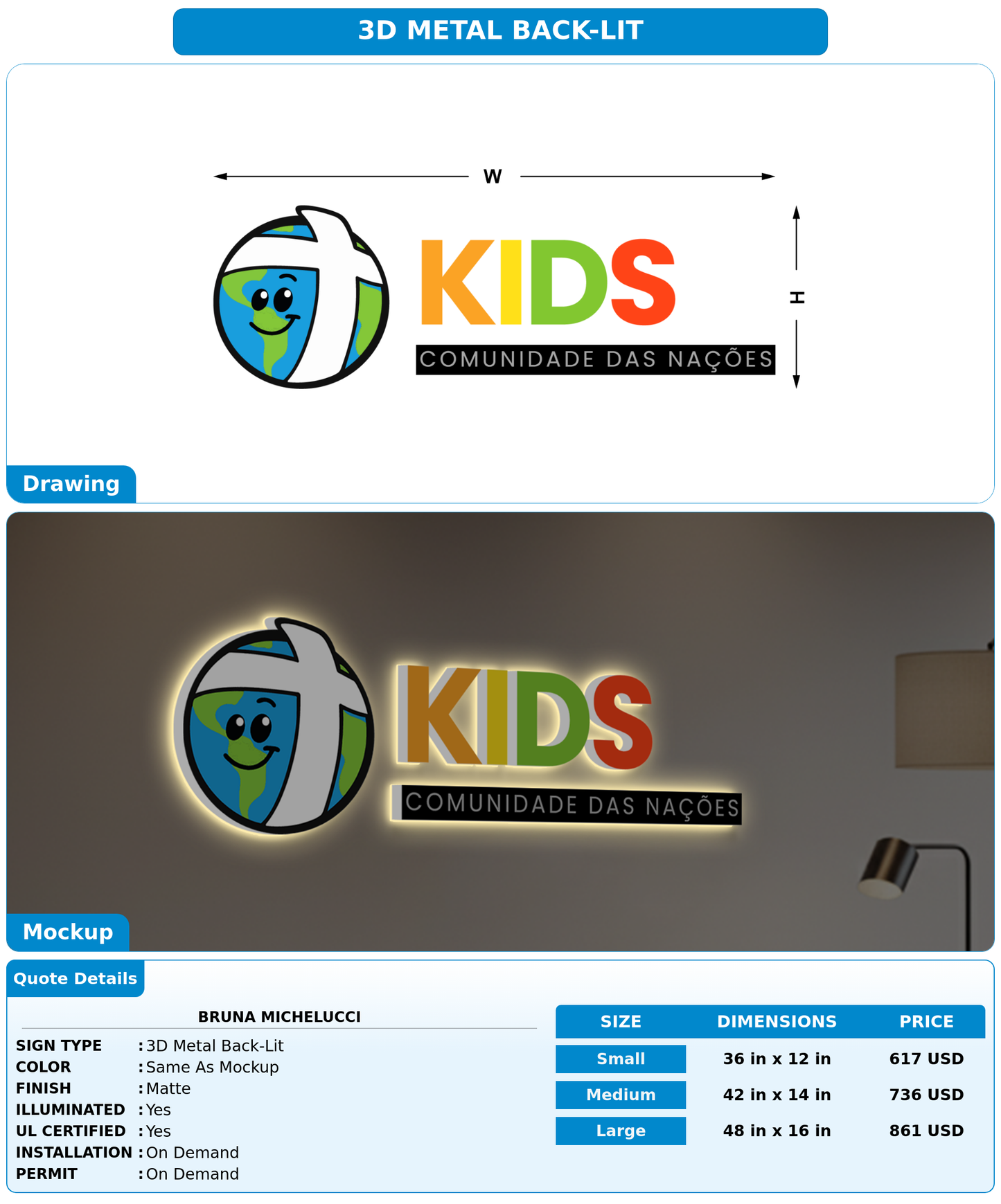 CUSTOM MOCKUP SIGN FOR Bruna Michelucci