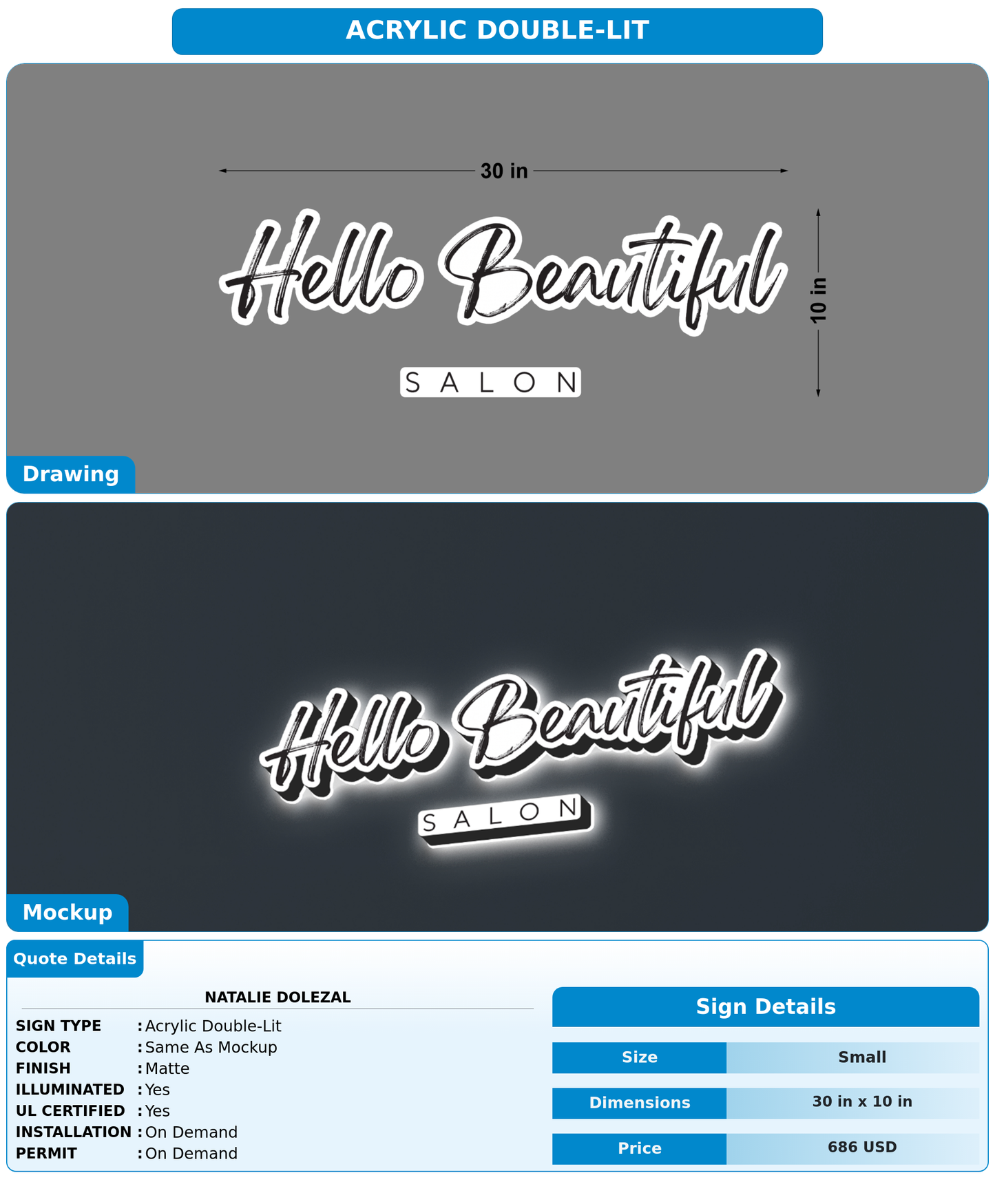 CUSTOM MOCKUP SIGN FOR Natalie Dolezal