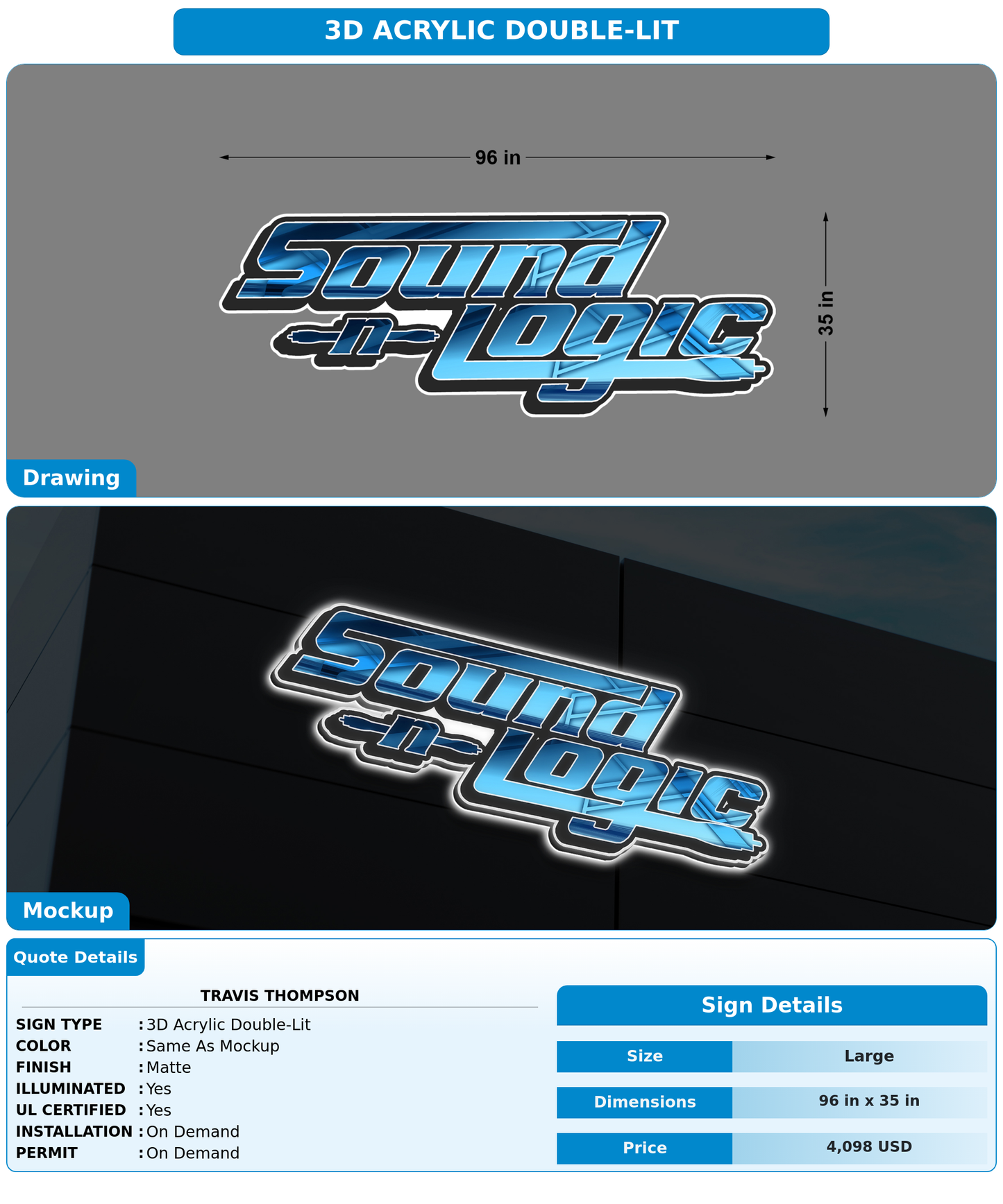CUSTOM MOCKUP SIGN FOR Travis Thompson