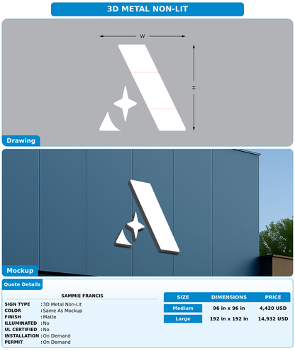 CUSTOM MOCKUP SIGN FOR Sammie Francis