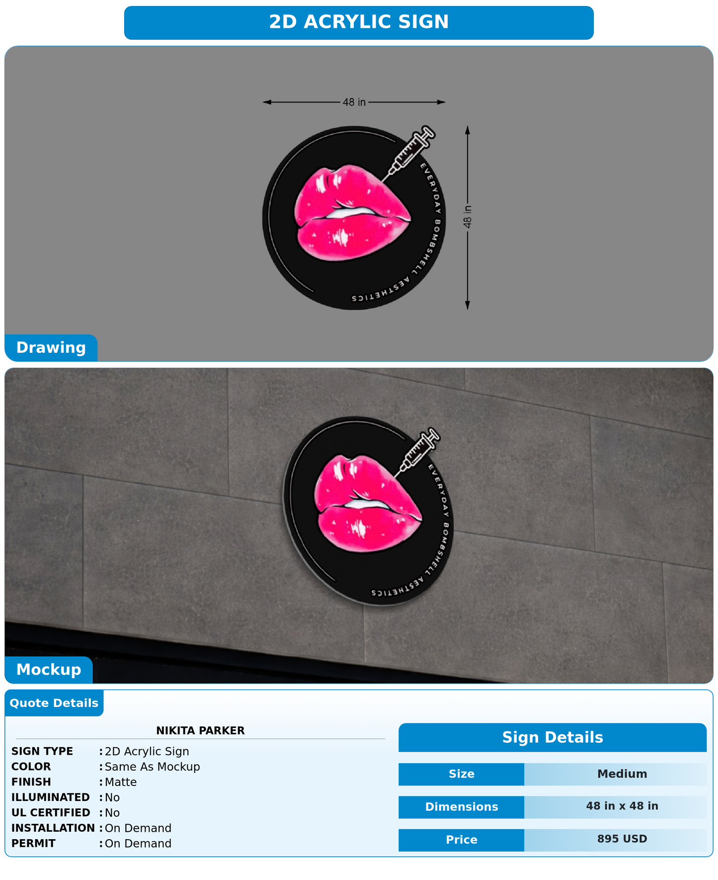 CUSTOM MOCKUP SIGN FOR Nikita Parker