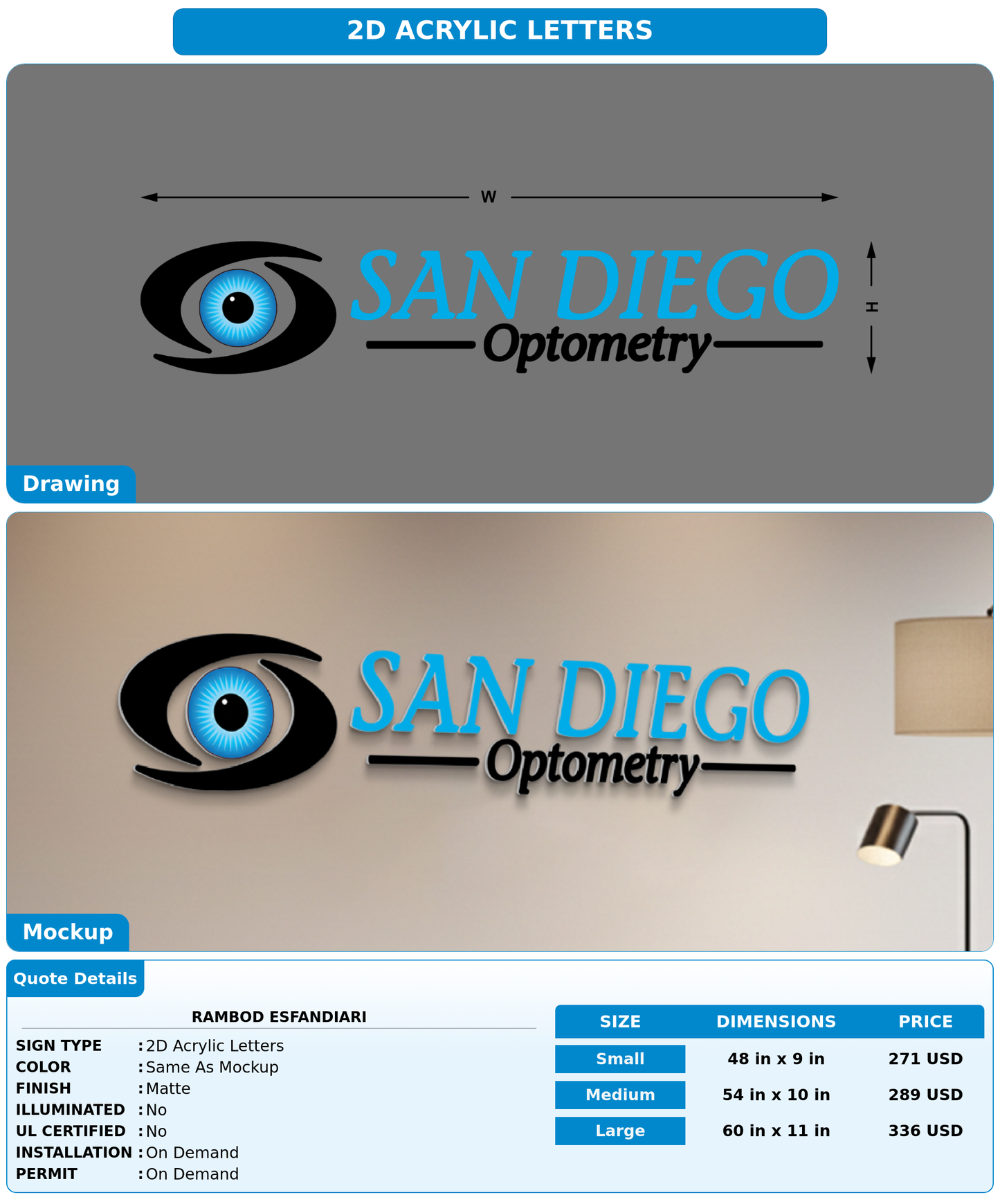CUSTOM MOCKUP SIGN FOR Rambod Esfandiari