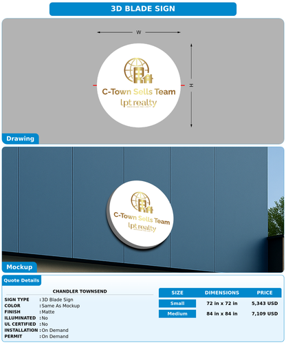 CUSTOM MOCKUP SIGN FOR Chandler Townsend