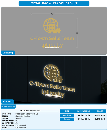 CUSTOM MOCKUP SIGN FOR Chandler Townsend