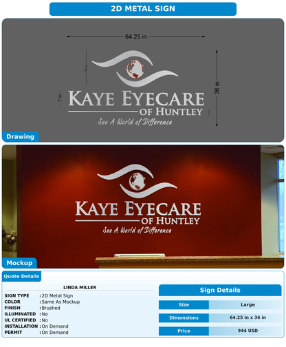 CUSTOM MOCKUP SIGN FOR Linda Miller