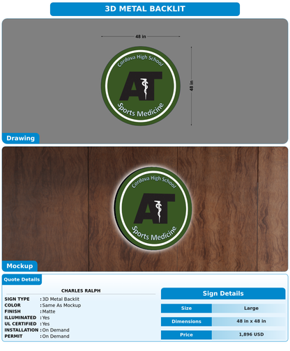 CUSTOM MOCKUP SIGN FOR Charles Ralph