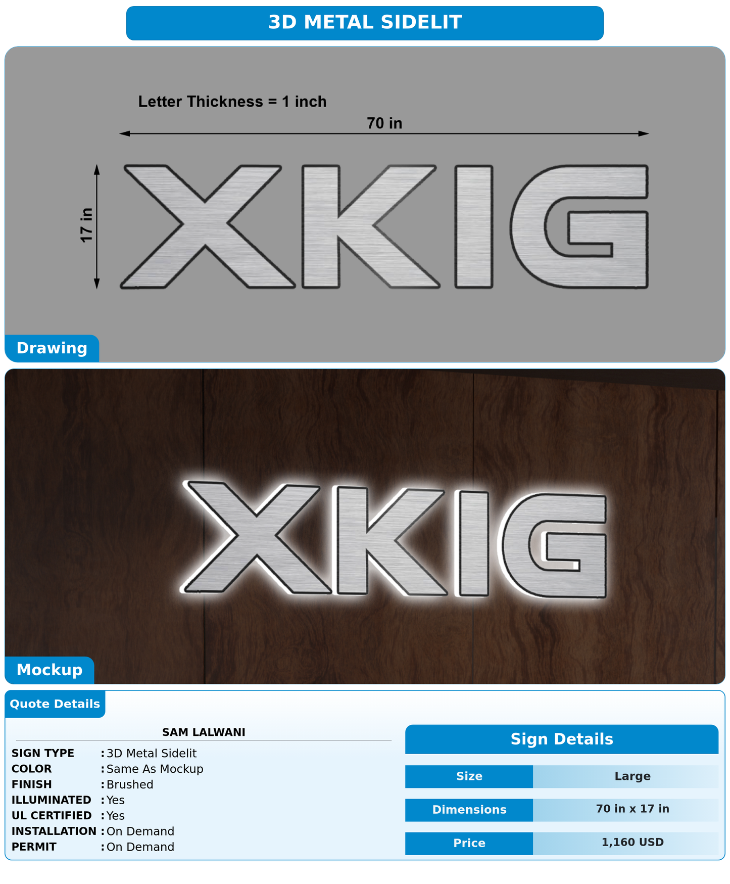 CUSTOM MOCKUP SIGN FOR Sam Lalwani