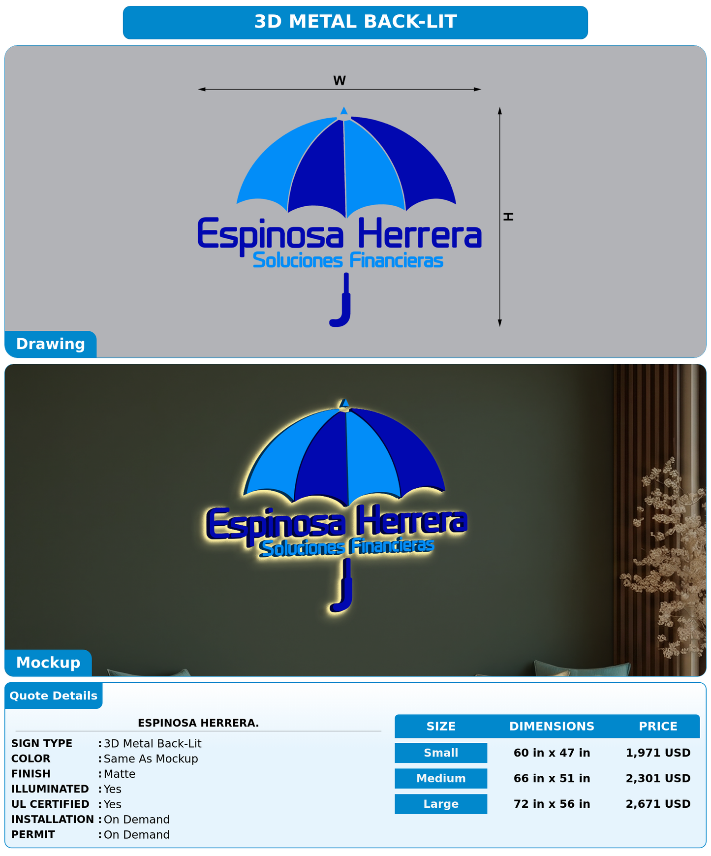 CUSTOM MOCKUP SIGN FOR Espinosa Herrera.