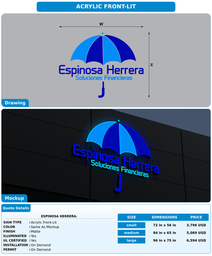 CUSTOM MOCKUP SIGN FOR Espinosa Herrera.
