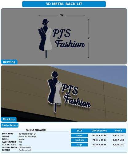 CUSTOM MOCKUP SIGN FOR Pamela Mcilwain