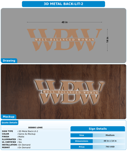 CUSTOM MOCKUP SIGN FOR Debbie Lowe