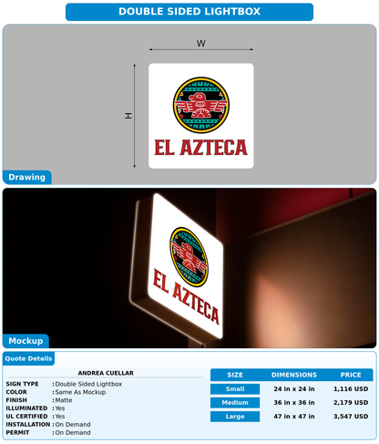 CUSTOM MOCKUP SIGN FOR Andrea Cuellar