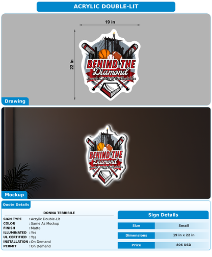 CUSTOM MOCKUP SIGN FOR Donna Terribile