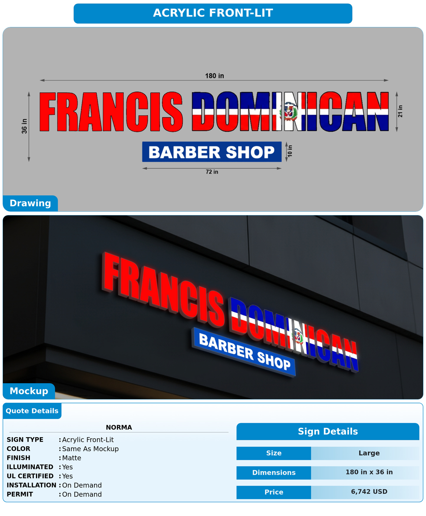 CUSTOM MOCKUP SIGN FOR Norma