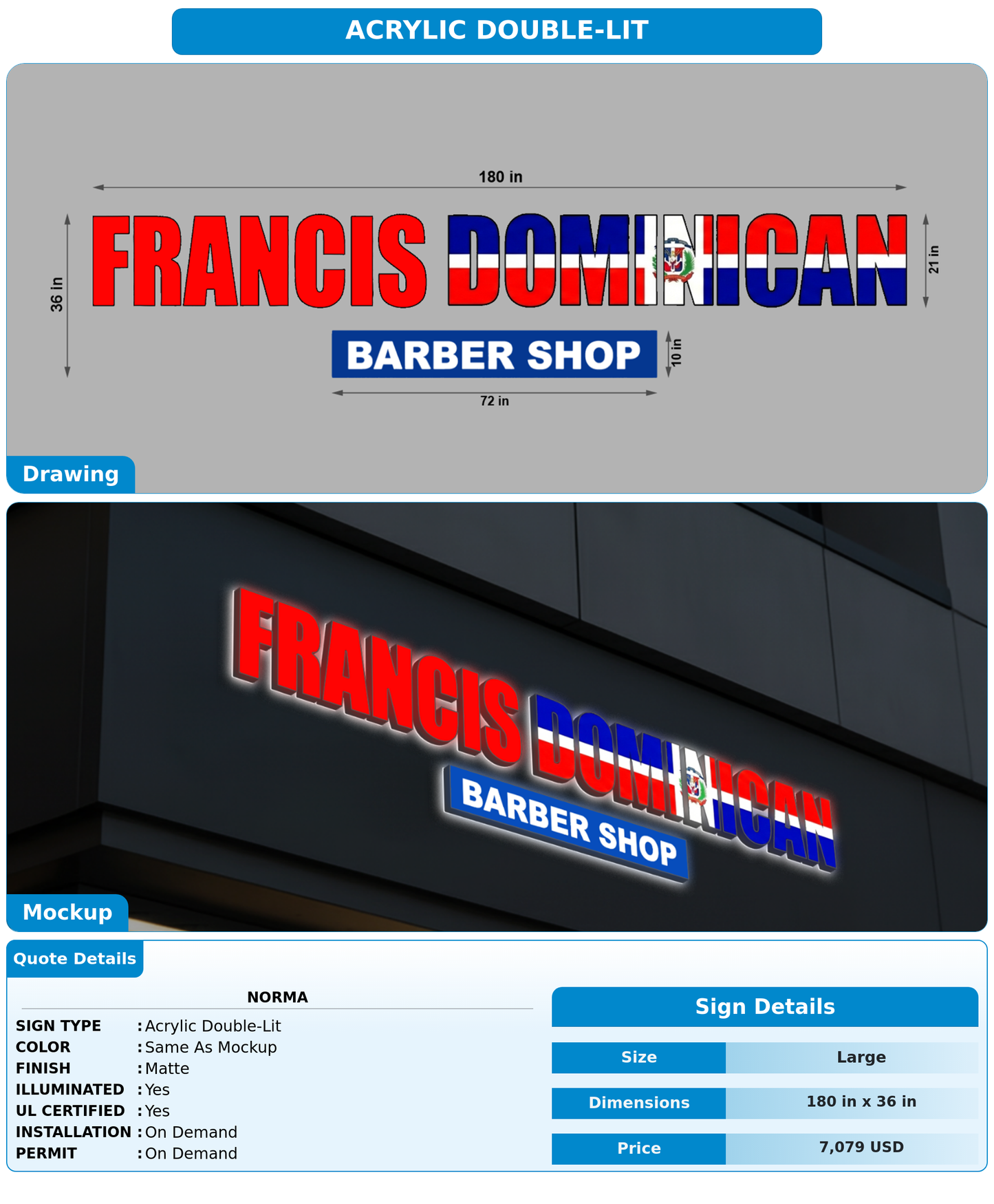 CUSTOM MOCKUP SIGN FOR Norma