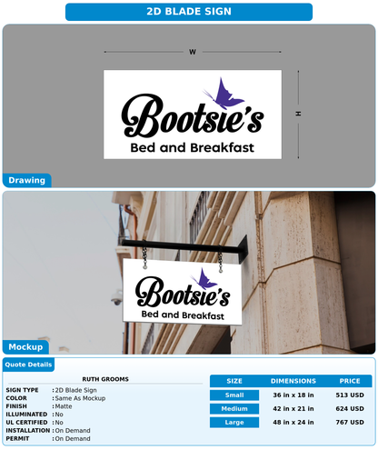 CUSTOM MOCKUP SIGN FOR Ruth Grooms
