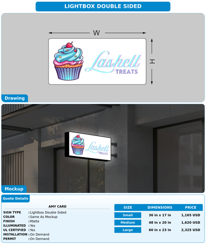 CUSTOM MOCKUP SIGN FOR Amy Card