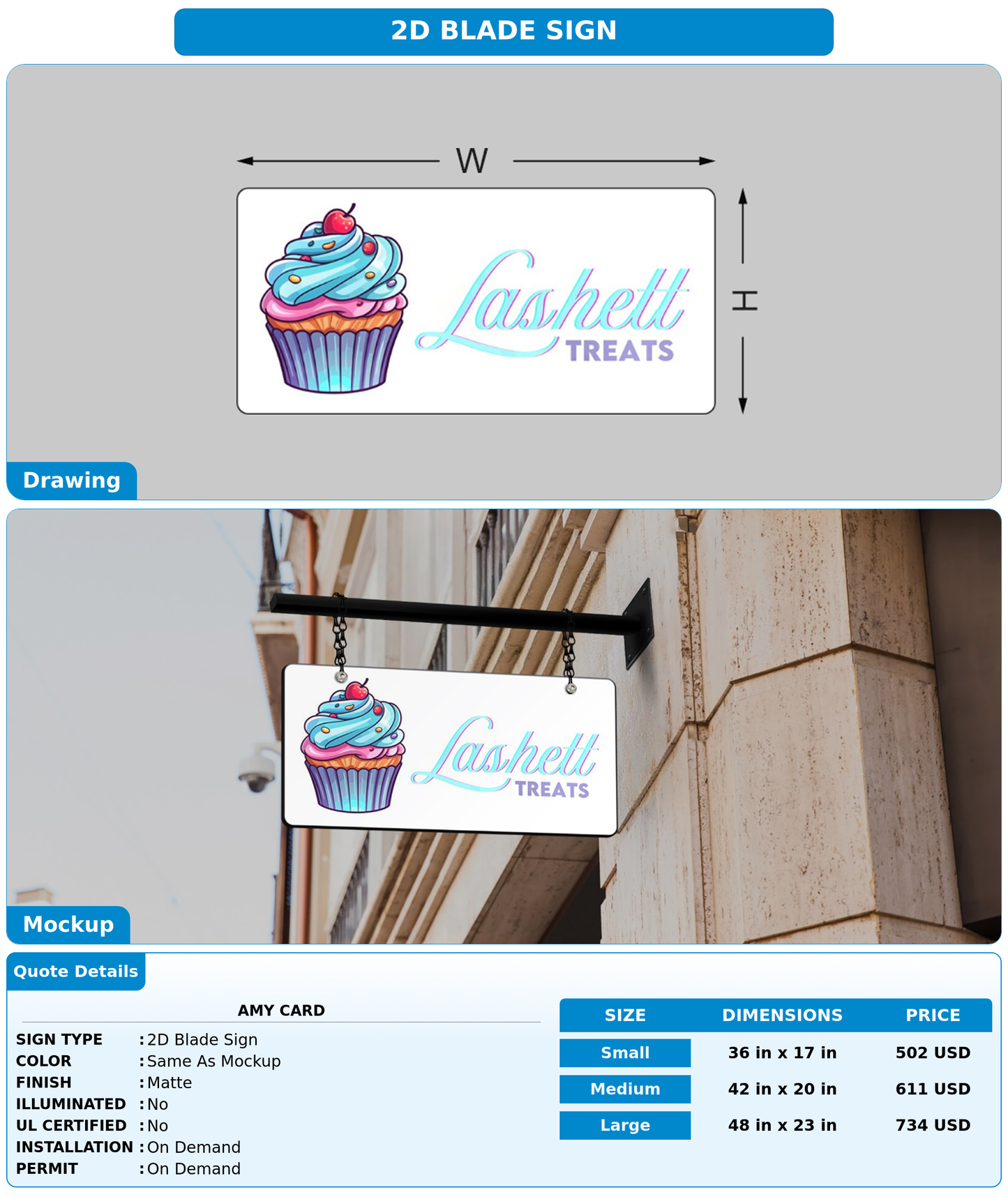 CUSTOM MOCKUP SIGN FOR Amy Card