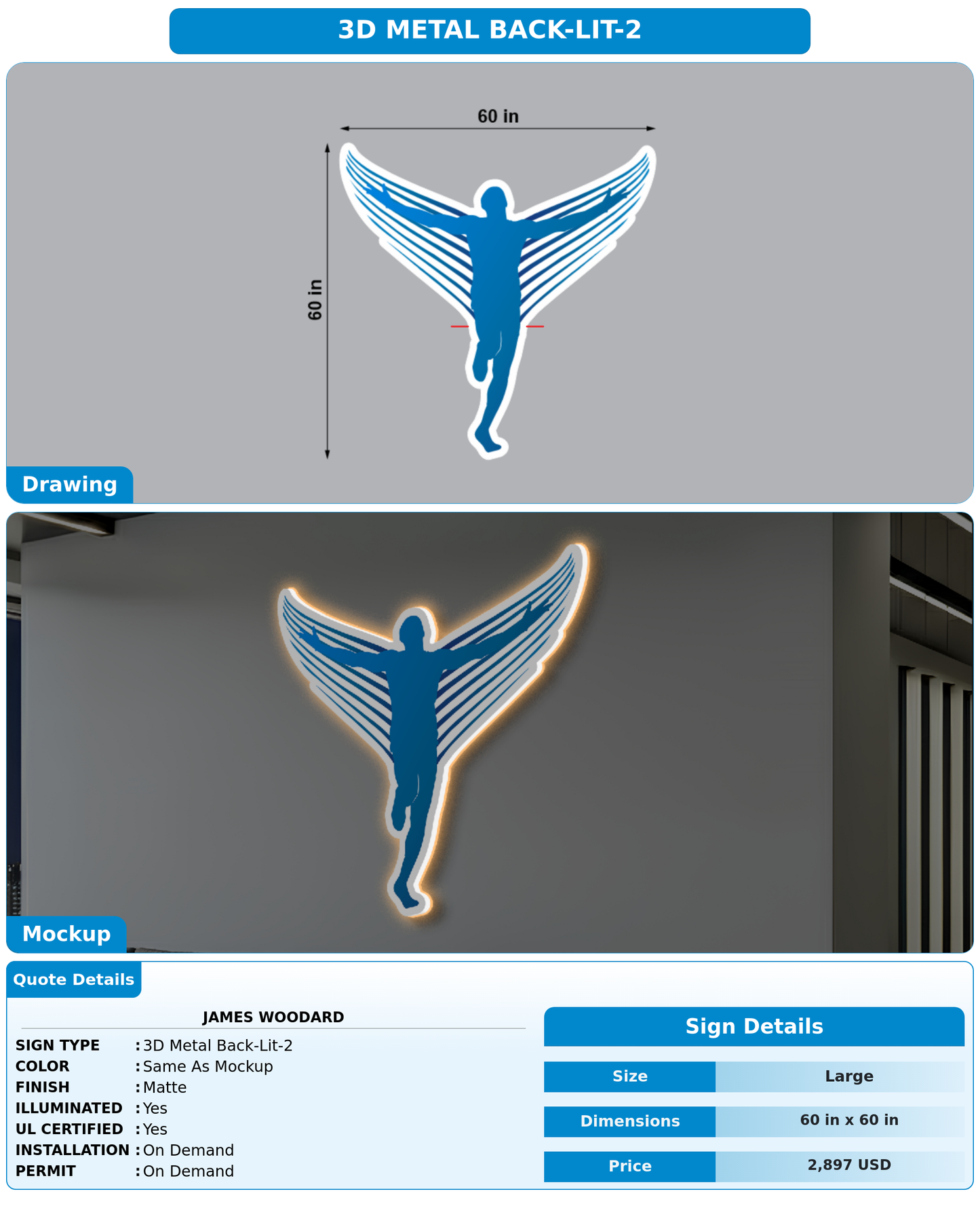 CUSTOM MOCKUP SIGN FOR James Woodard