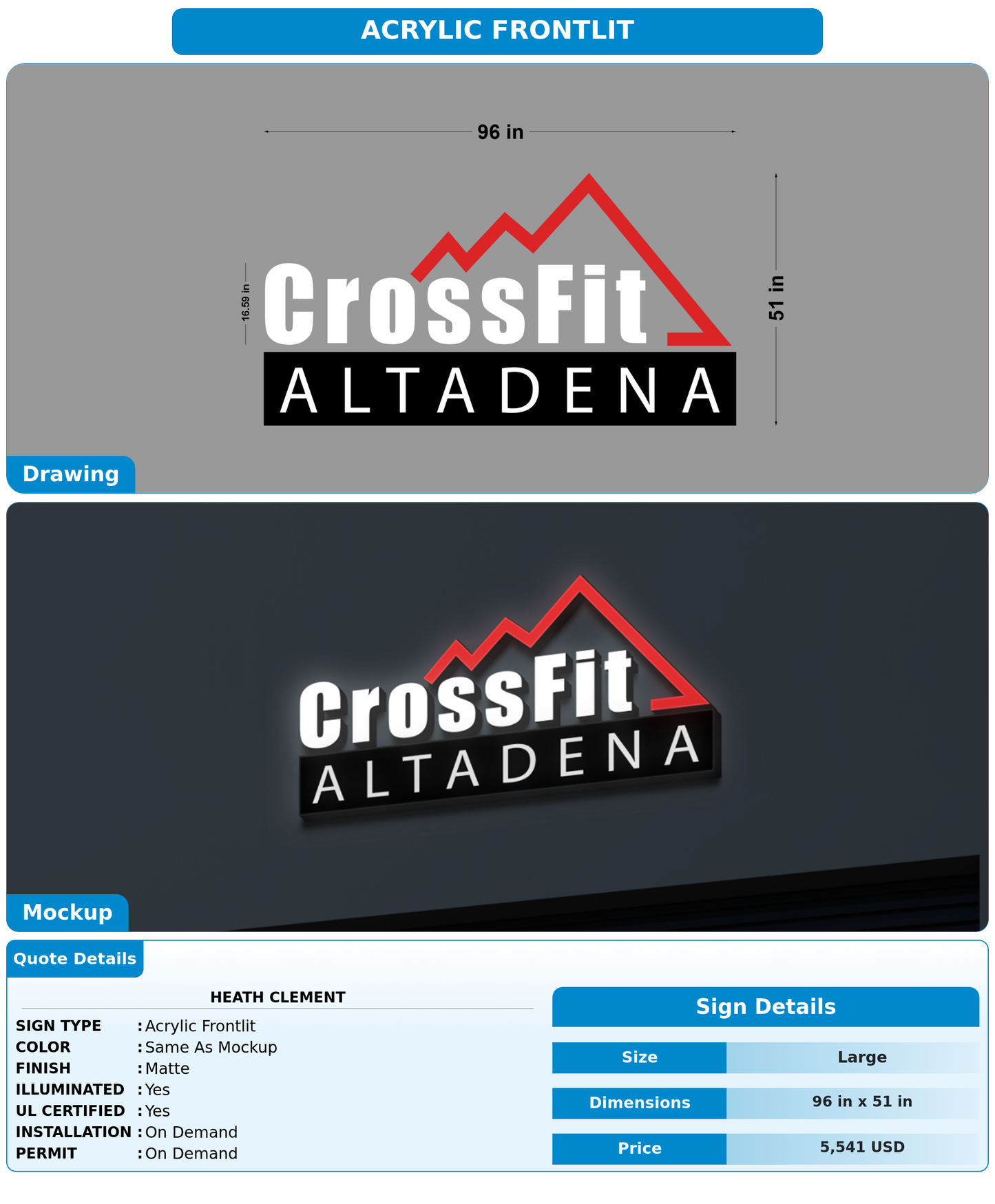 CUSTOM MOCKUP SIGN FOR Heath Clement