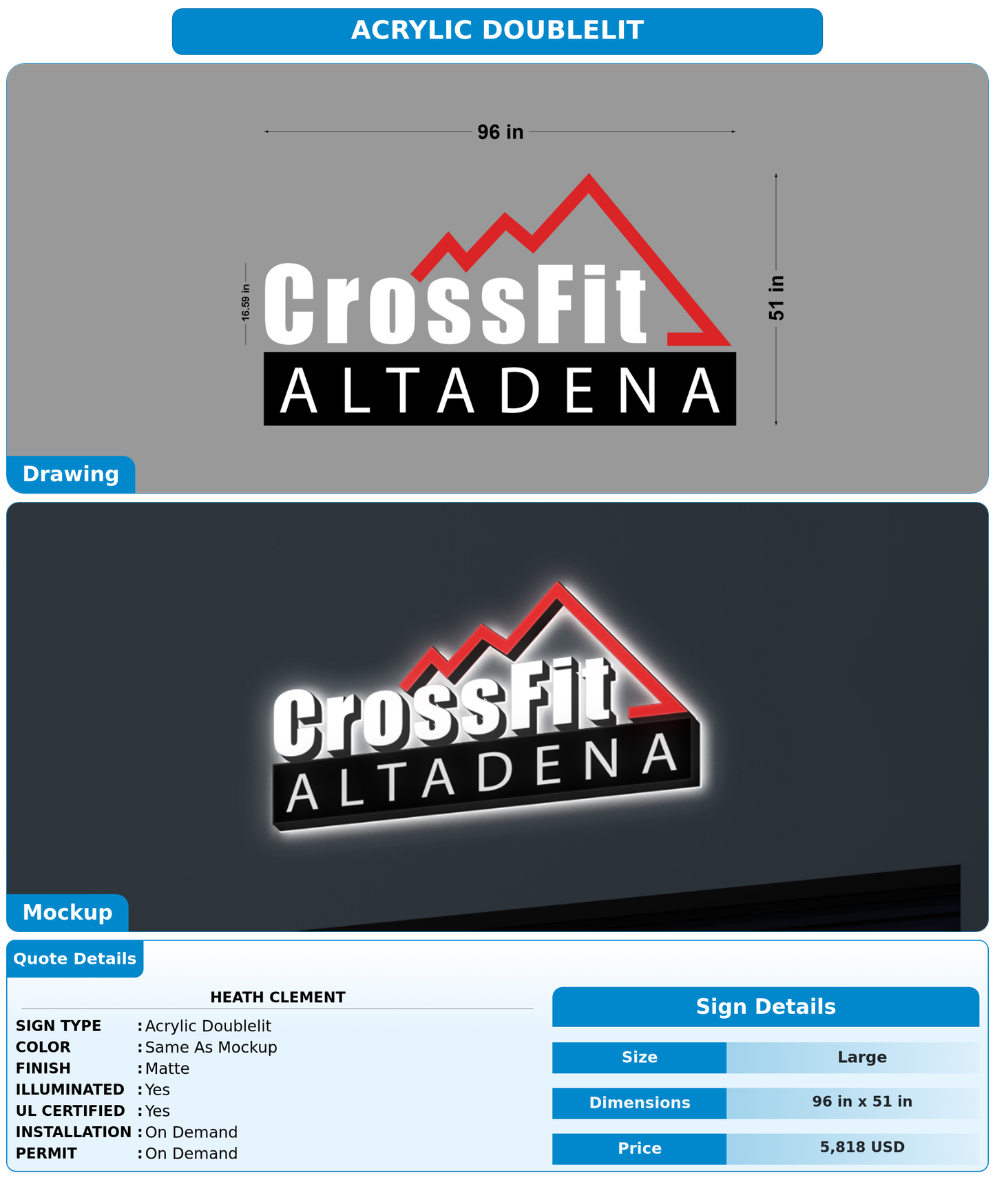 CUSTOM MOCKUP SIGN FOR Heath Clement