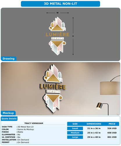 CUSTOM MOCKUP SIGN FOR TRACY VORNGSAM